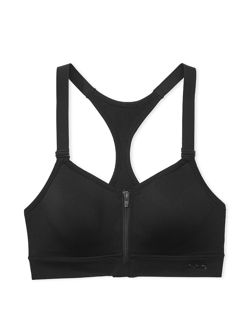 NWT PINK Victoria’s Secret Seamless Air Zip Front High Impact Sports Bra Black